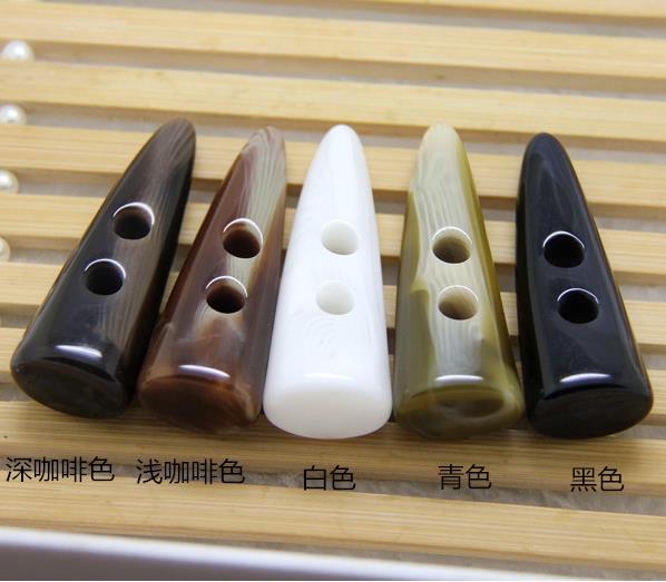 New QQ son black coffee resin horn button decoration coat button sweater button wool coat button 5cm thumbnail
