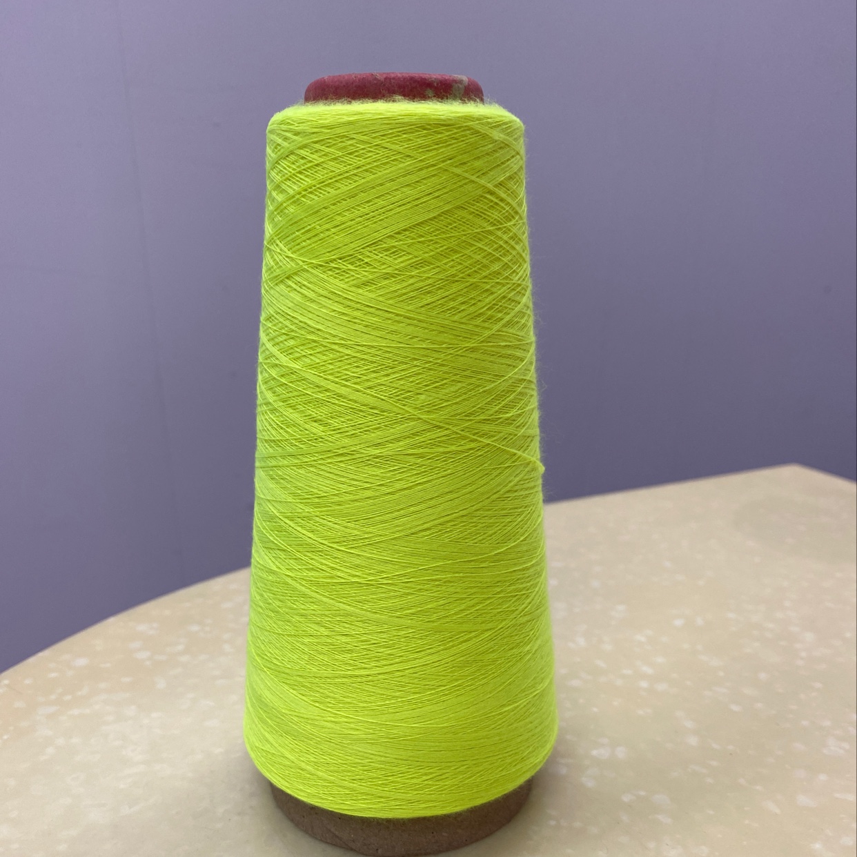 21-32 count colored polyester yarn: Fluorescent yellow