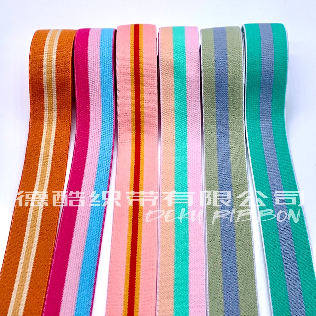 The manufacturer's best-selling elastic striped elastic band 2.5, colored striped elastic band jacquard knitted band