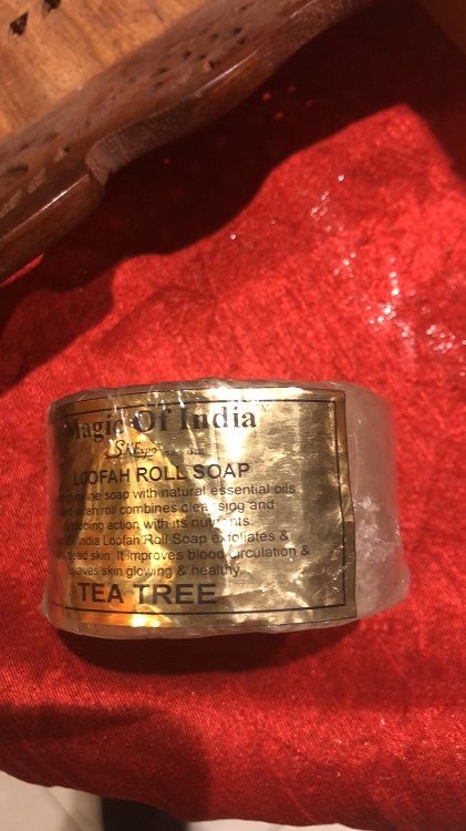 印度高档圆形丝瓜络精油皂详情图1