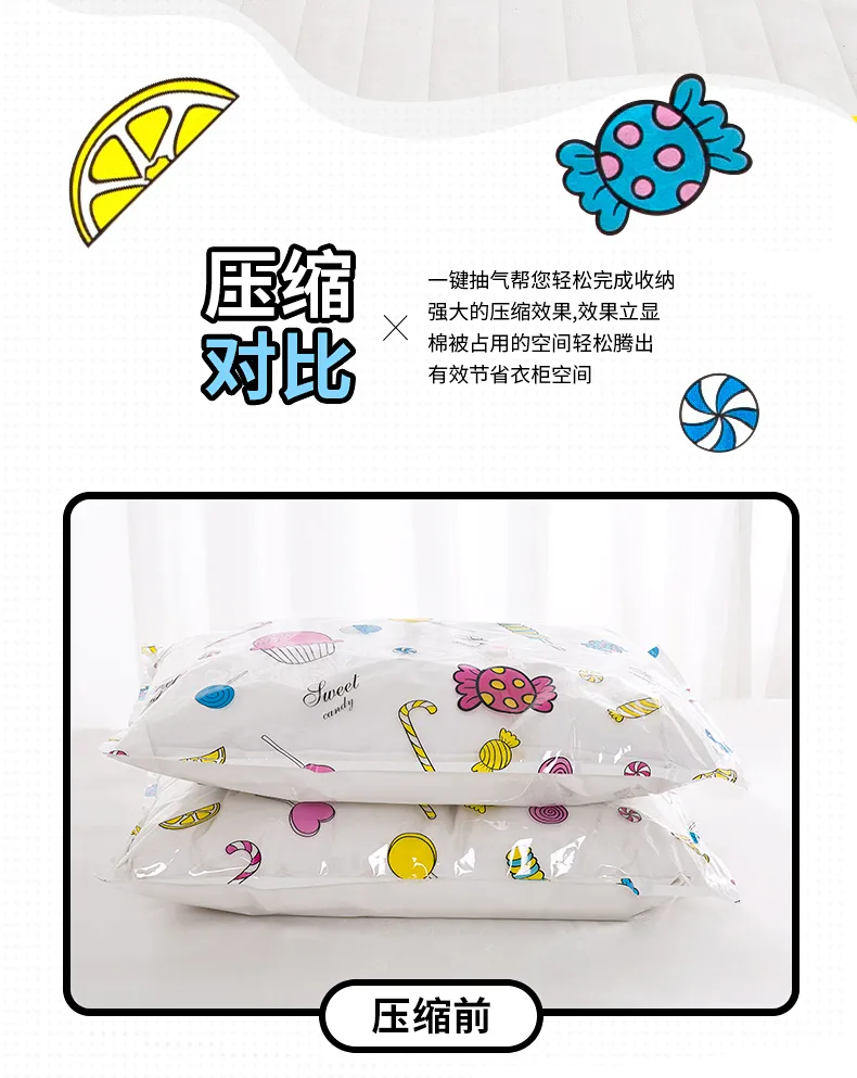 11件套真空压缩袋棉被收纳袋送抽气筒现货供应衣物被子整理收纳袋厂家直销细节图