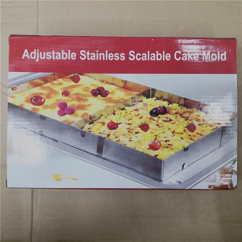 不锈钢可调节伸缩长方形慕斯圈 蛋糕模具 烘焙工具