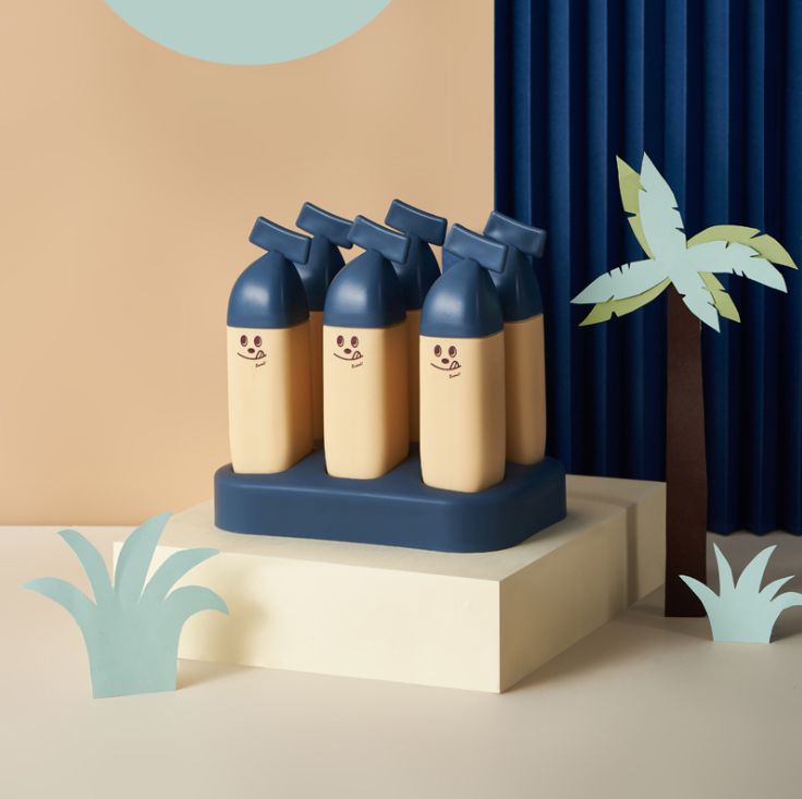 Six cute DIY bear ice molds, cartoon Popsicle and ice cream molds, frozen Popsicle molds, ice cream Item Picture