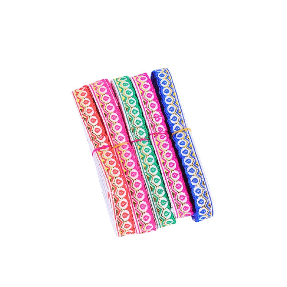 厂家直销少数民族花边辅料涤纶刺绣提花窗帘织带