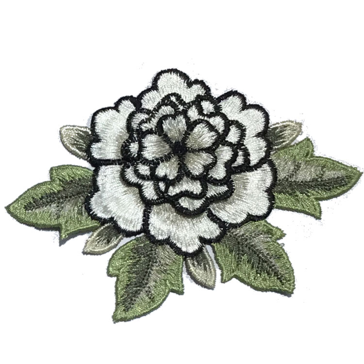 New Multi-Color Water-Soluble Three-Dimensional Flower Computer Embroidered Cloth Patch Clothing Decoration Accessories Cloth Patch Sewing Can Be Customized Specification drawing