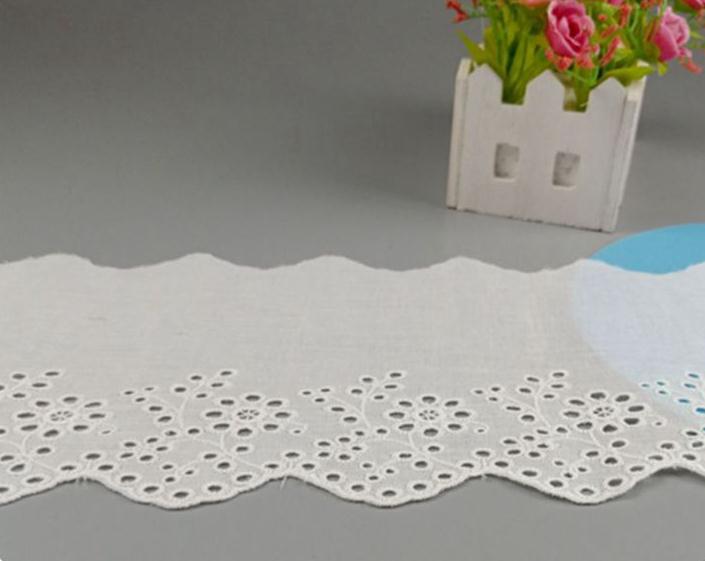 New Products On The Market 9088 All Cotton Hollow Embroidery Fine Lace King Accessories Children's Clothing Healthy And Comfortable Accessories Fabric Application Scenario