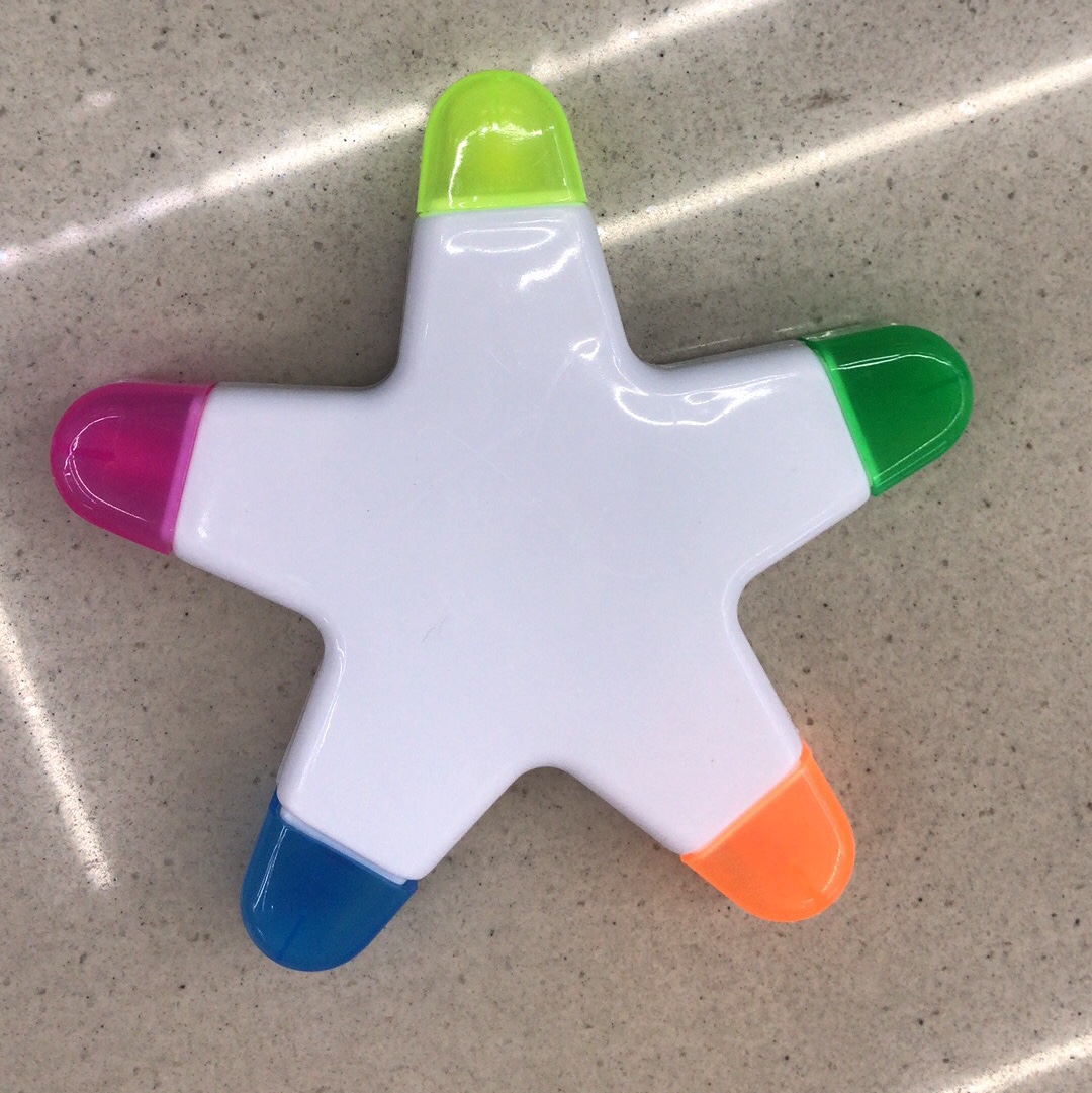 Five-pointed star highlighter 5 colors