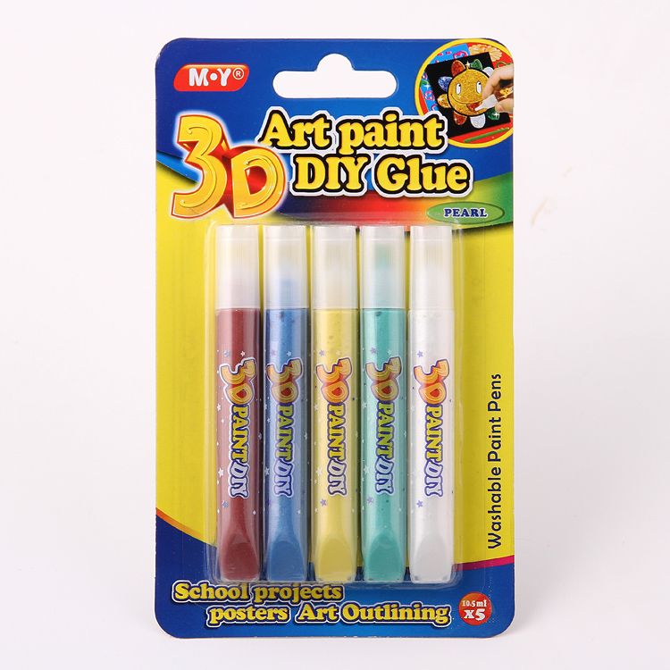 3D card-absorbing gold powder glue, seven-color glue, glass glue, foam glue and pearlescent glue can be DIY Specification image