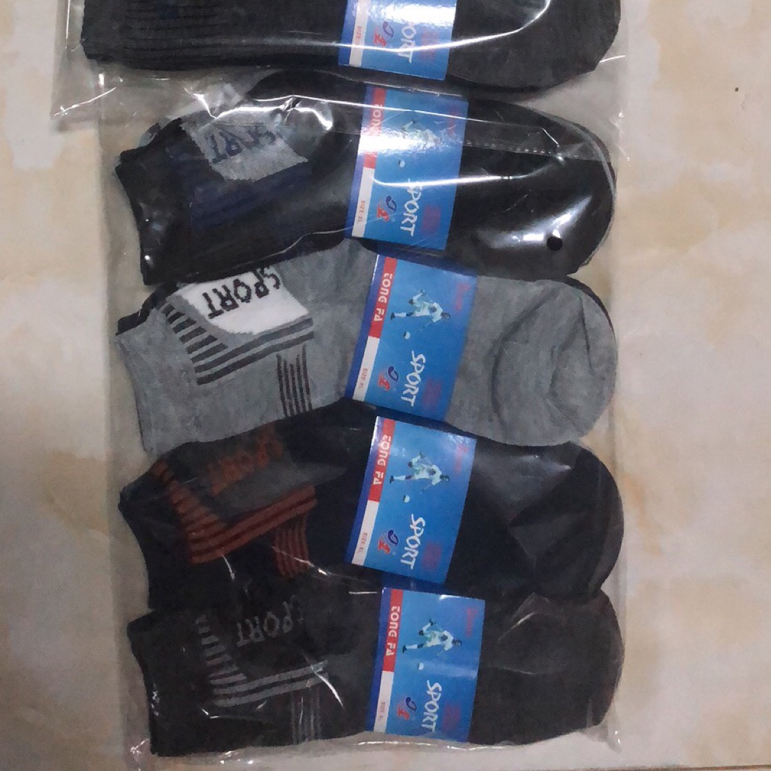 袜子同发针织厂家直销外贸涤棉棉男女袜短袜便宜耐穿tongfa sport socks
