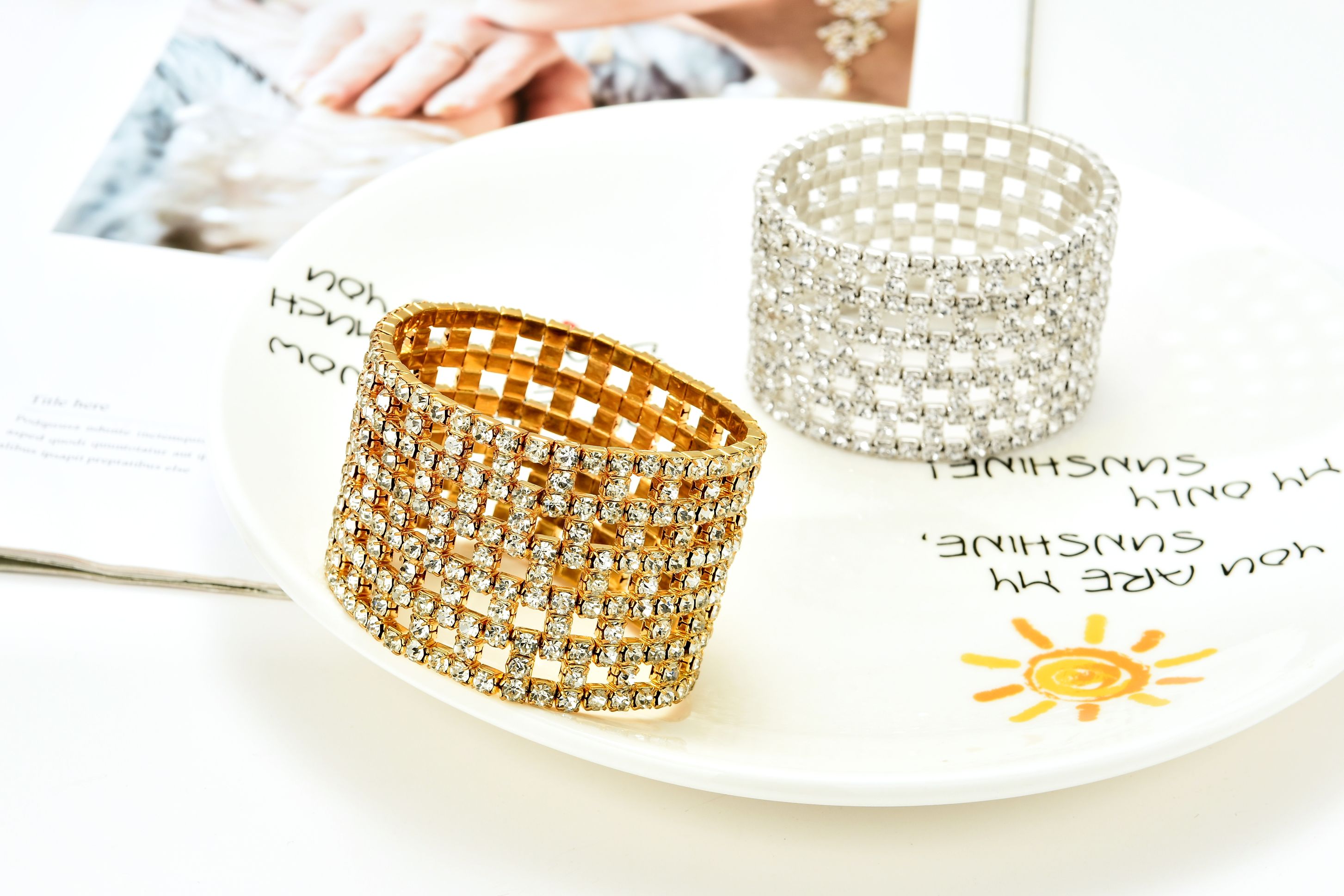 16# 11-row hollow elastic bracelet