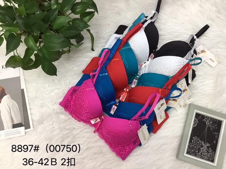 Pucker adjustable upper bra with sexy lace no sponge super thin bra thumbnail
