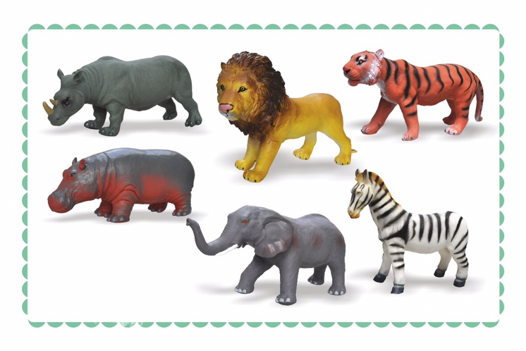 6 medium soft glue animal children simulation models thumbnail