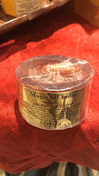 印度高档圆形丝瓜络精油皂详情图4