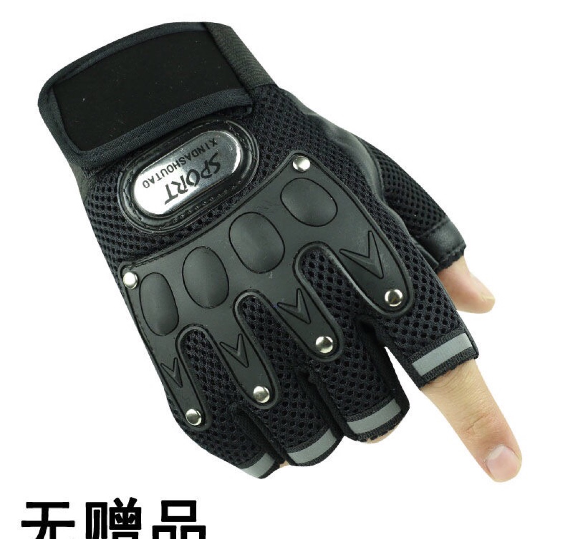 Autumn And Winter Half Finger Sports Fitness Half Gloves Outdoor Cycling Spinning Smooth Wear Resistant Tactical Gloves Item Picture