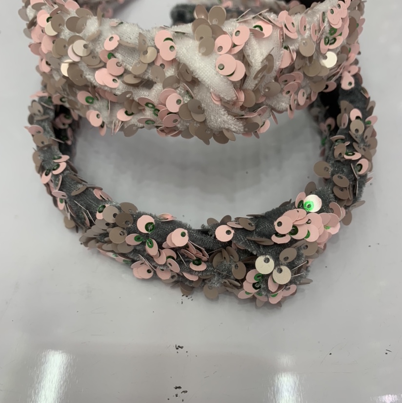 Nuevo estilo hebilla de cabeza de lentejuelas tendencia de moda versátil mujer simple tocado hoop pelo adornos venus