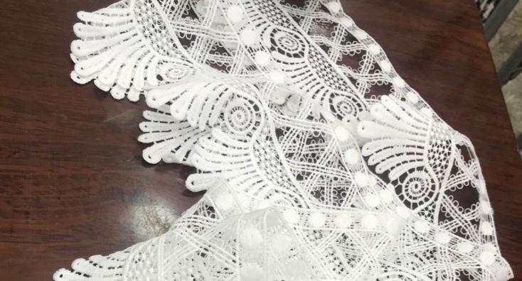 2020 Spring/Summer New Factory Direct Sales Lace Water Soluble King Milk Silk Bar Code Set Dyeing Specification drawing