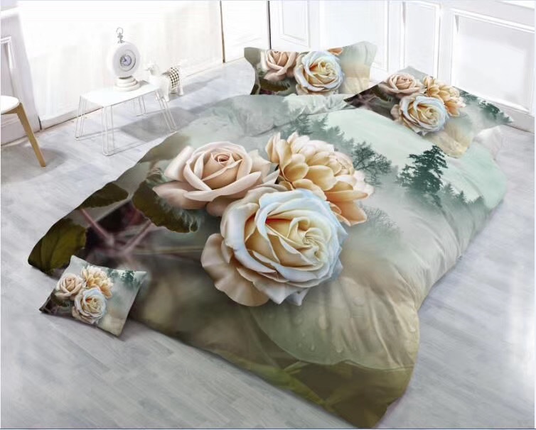 4-piece set of 3D fabric active brushed bedding for export undefined