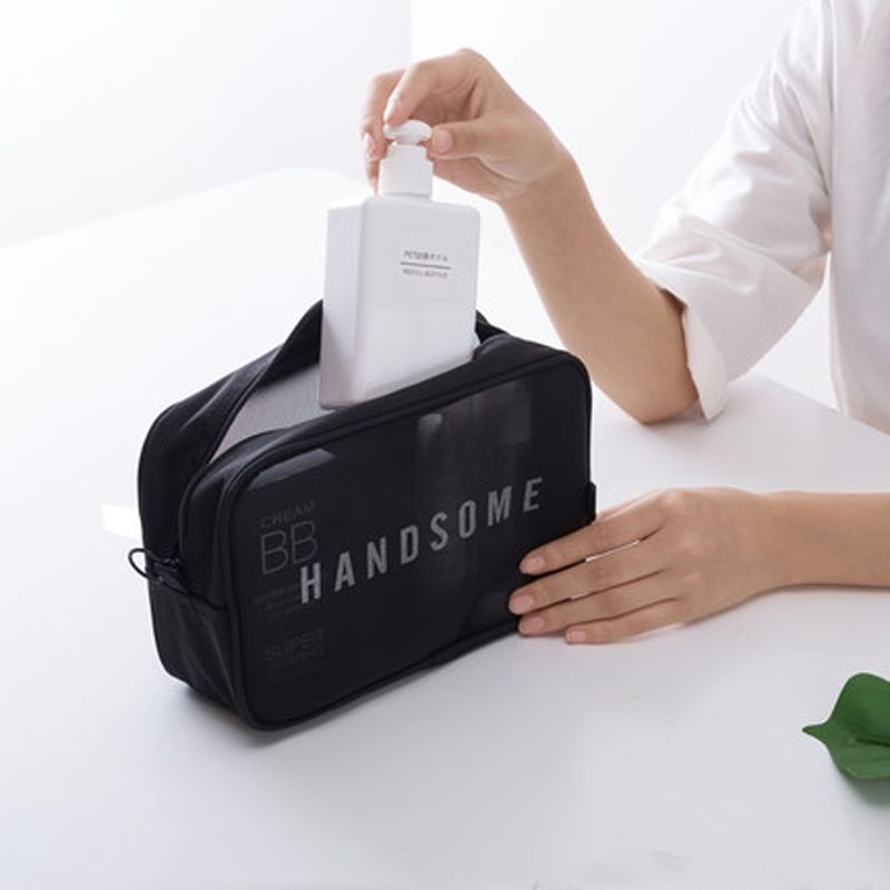 Mesh bag large wash gargle bag makeup bag can be customized logo