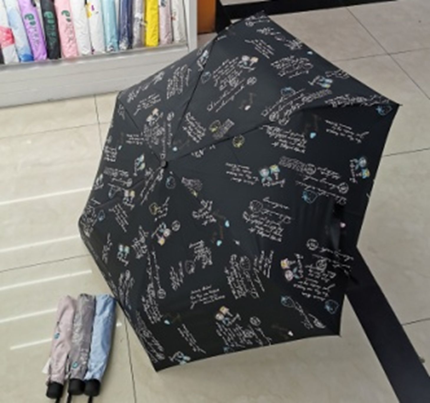 Yiwu Selection 6K black glue pencil umbrella A579/10152