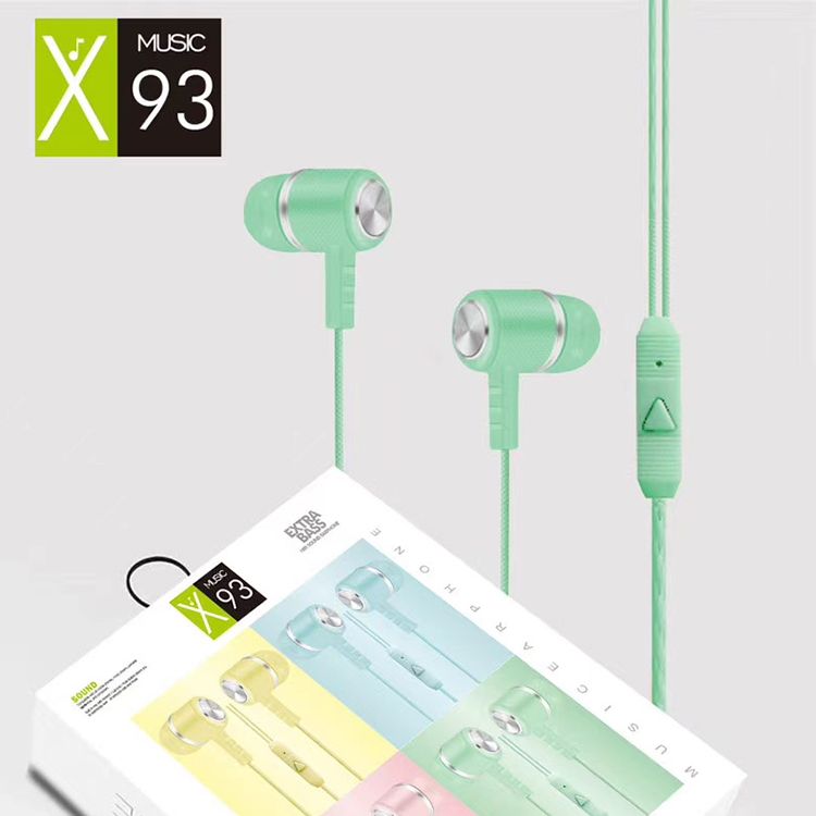 Yakirin Macaron Earphone X93 In-ear wired earphone wire-control band Microphone earphone earphone