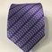 男士领带紫色小碎花涤纶领带编织提花花朵领带工厂白底实物图
