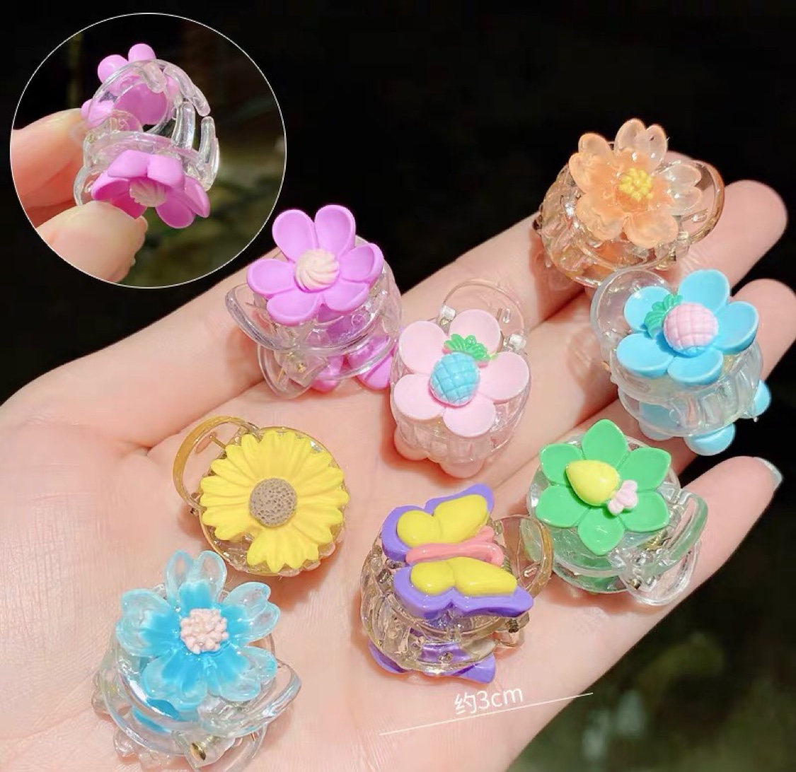 Cartoon Children's Bangs Clip Hanfu Hair Accessories Silk Flowers Gorgeous Beauty Super Good Look All Want To Specification drawing