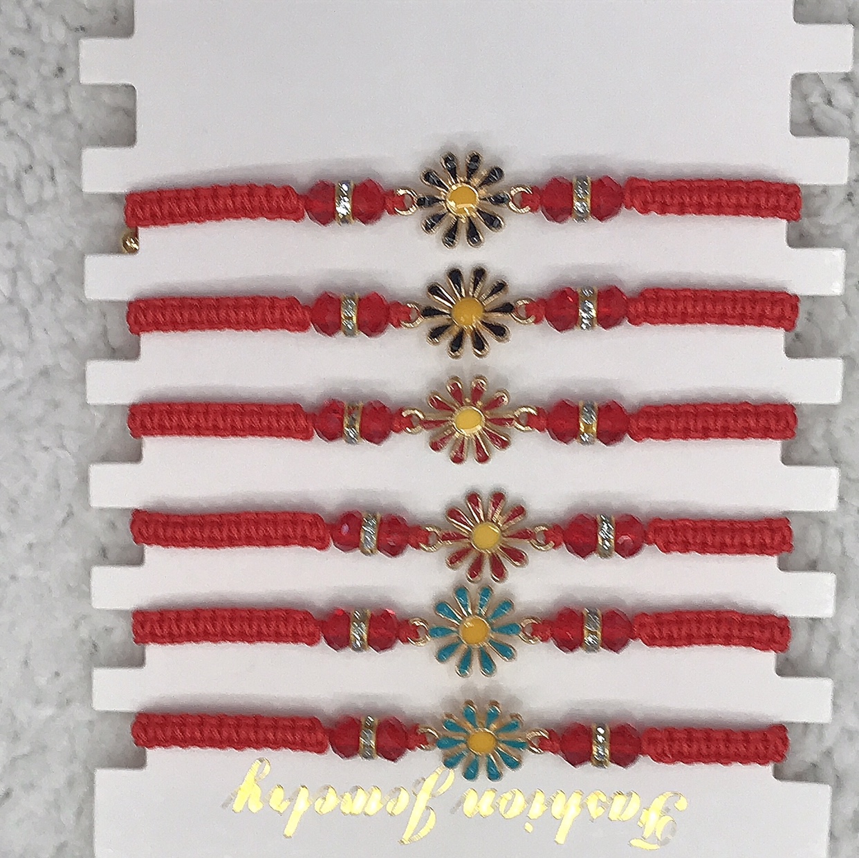 红绳平结梅花手链1图