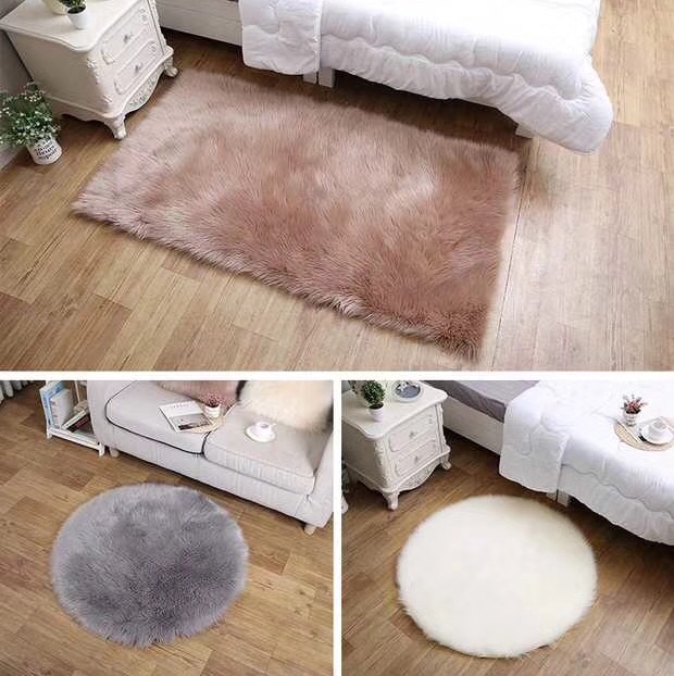 Wool-Like Round Mat