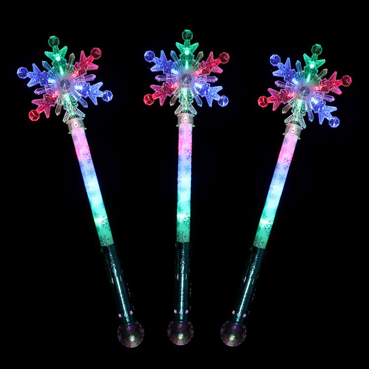 新款雪花棒闪光棒 发光棒 音乐闪光棒 节日派对气氛道具