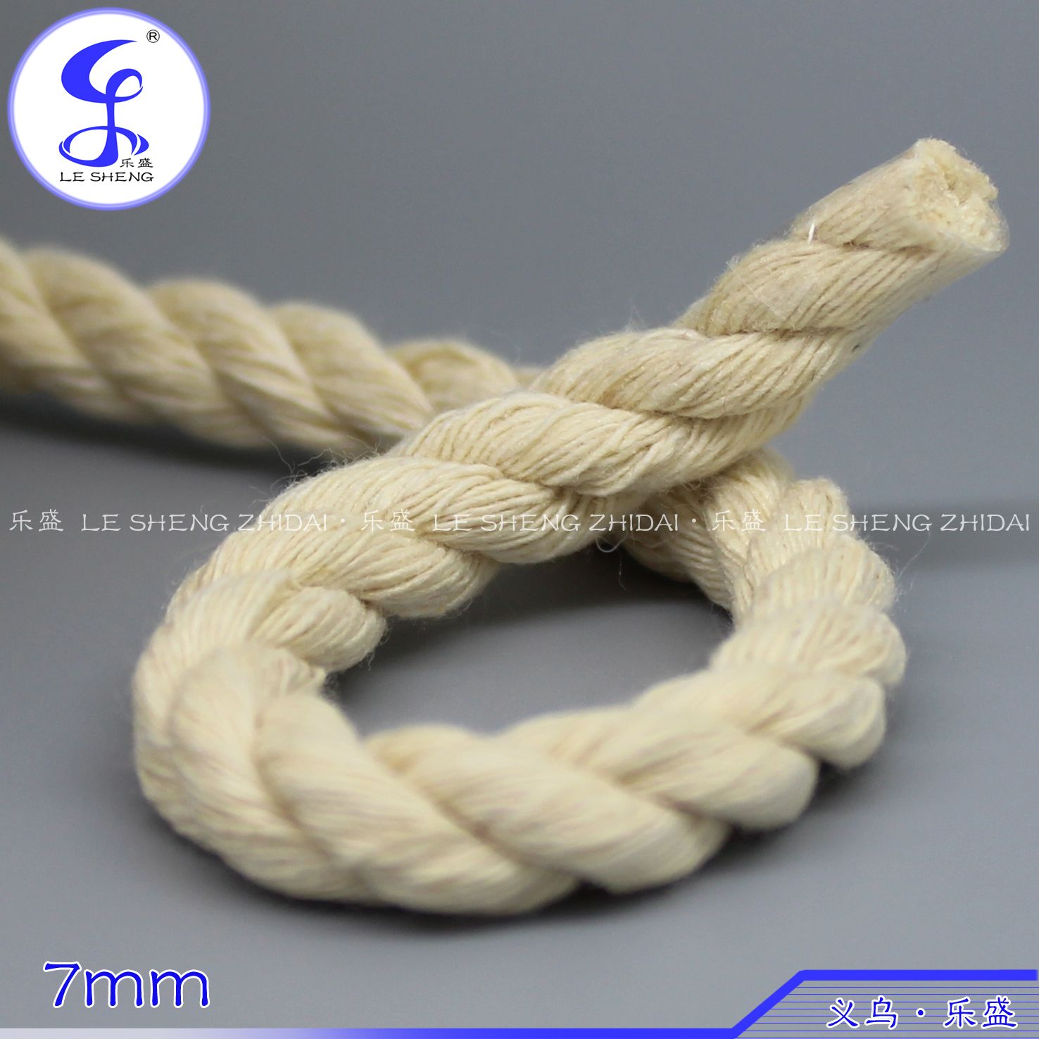7mm全棉本白三股绳  手工棉绳 粗绳 详情4
