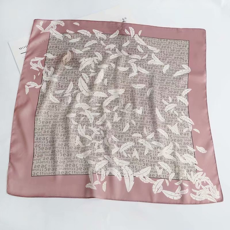 Square Scarf 58Cm Simple Atmosphere Silk Scarf Printed Fashion Women's Silk Scarf Specification drawing