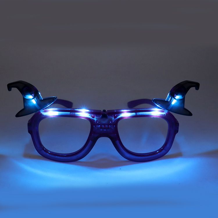 New witch hat lighting glasses LED flash Glasses Halloween products wholesale thumbnail