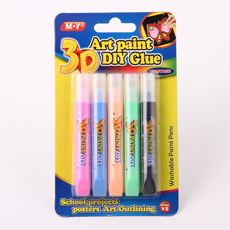 3D card-absorbing gold powder glue, seven-color glue, glass glue, foam glue and pearlescent glue can be DIY Specification drawing
