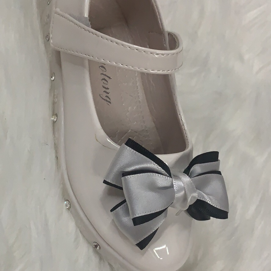 好望脚鞋业 外贸批发中童大童女童鞋56478475 时尚简约布花单鞋