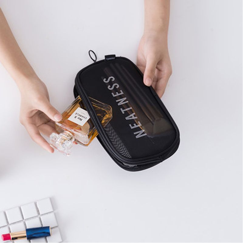 中号网纱化妆收纳包可定制客人logo