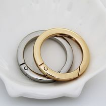 DIY suitcase with 32mm inner diameter flat wire parts alloy spring ring, movable open ring, key ring, lobster clasp