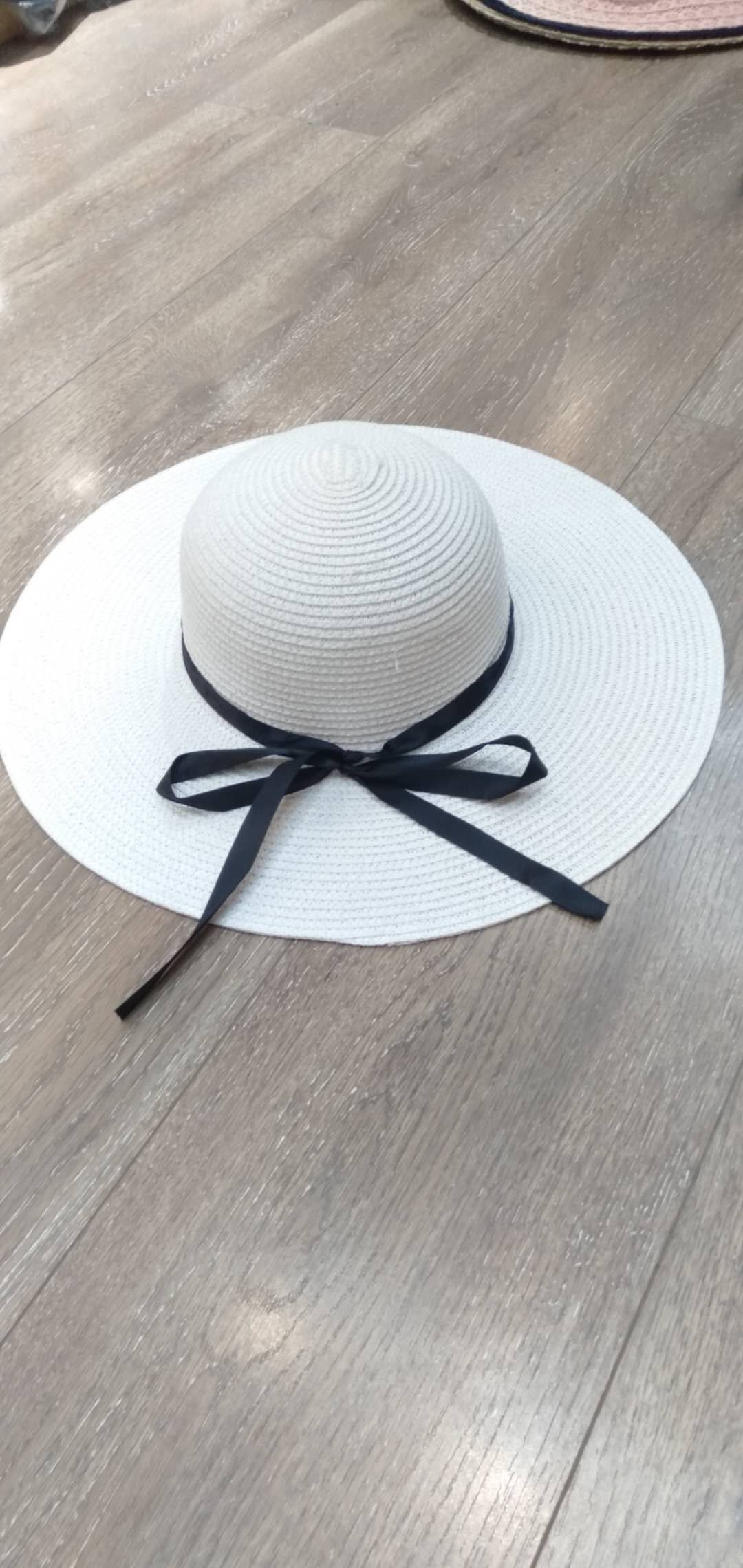 Big rim sunscreen hat ribbon big rim travel thumbnail