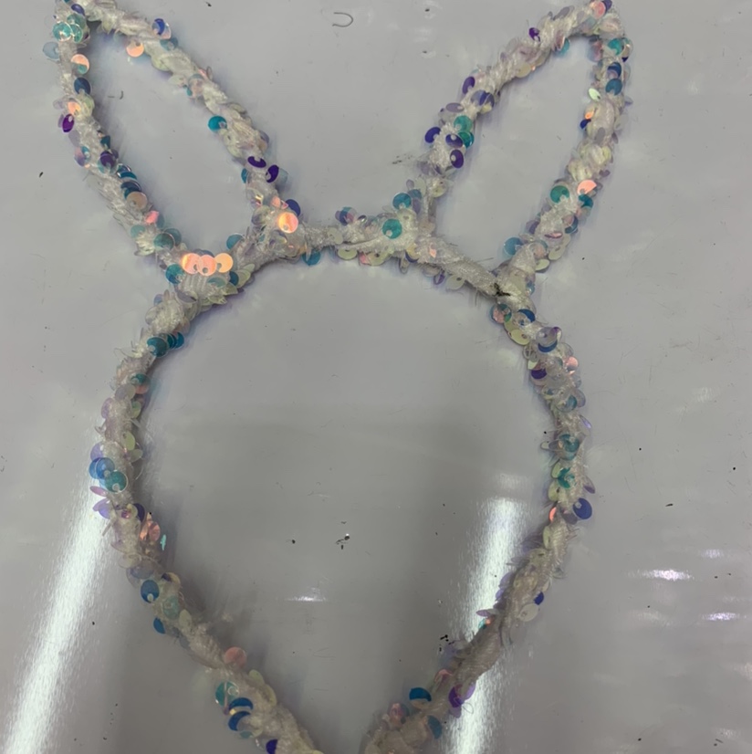 Orejas de conejo hebilla de cabeza de lentejuelas tendencia de la moda versátil Señora Simple tocados aro de pelo adornos de venus