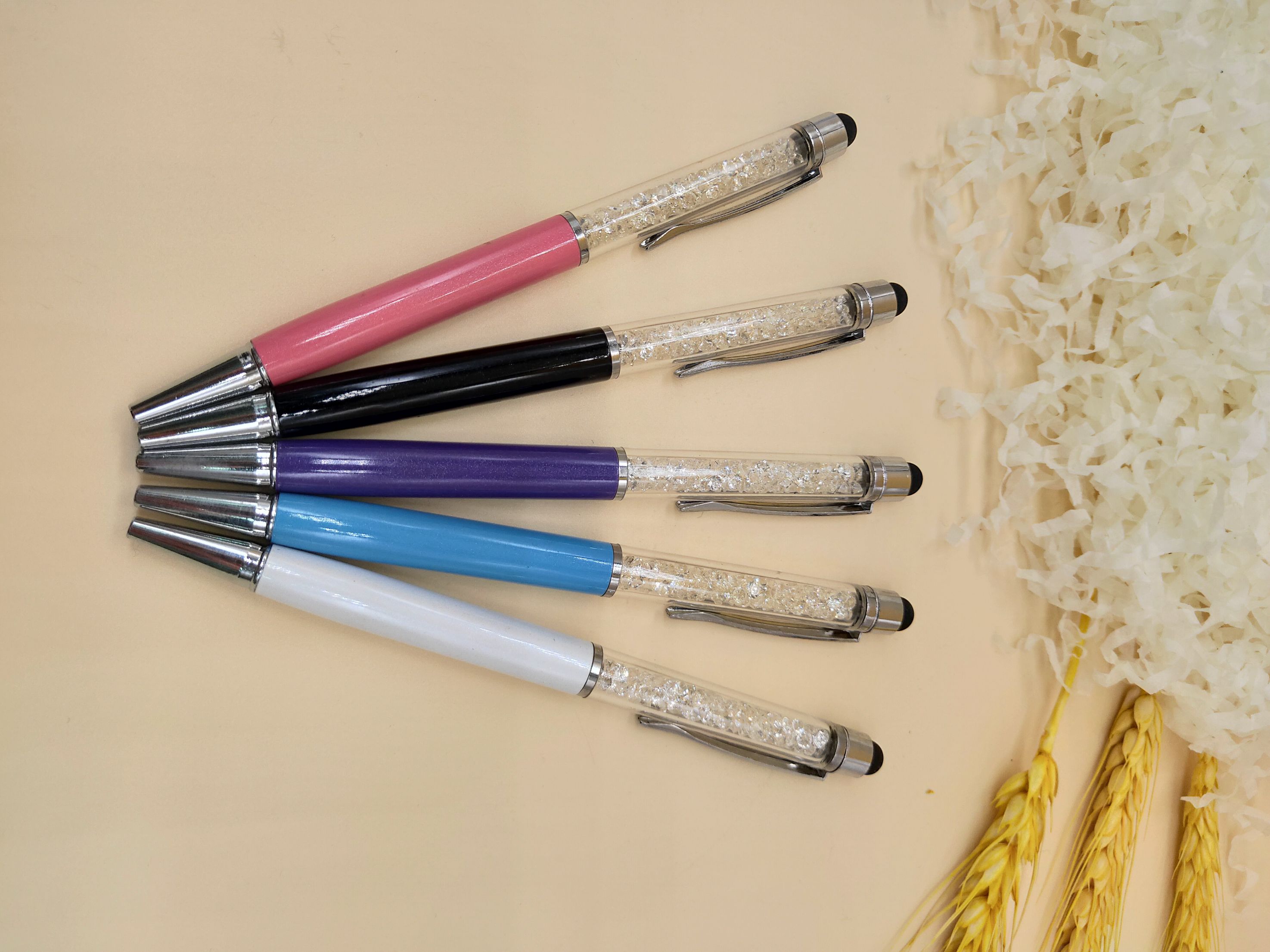 Metal pen crystal touch screen ballpoint pen diamond capacitor pen