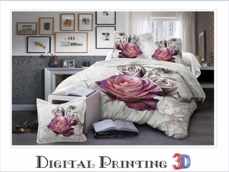 4-piece set of 3D fabric active brushed bedding for export Item Picture