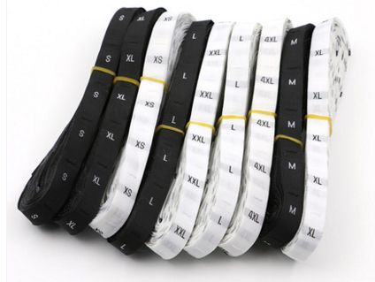 Clothes black and white size label washing label cloth label collar label shipping mark trademark clothing accessories thumbnail