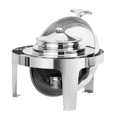 Thickened round stainless steel buffet stove electric heating insulation stove flip the breakfast Chafing Dish