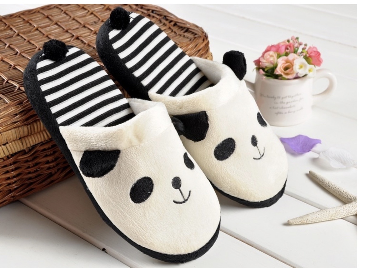 Creative cartoon panda winter women's indoor home soft-soled cotton slippers are anti-slip and silent undefined