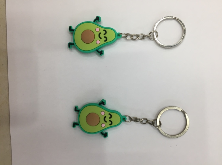 PVC drop plastic double-sided rubber soft key chain thumbnail