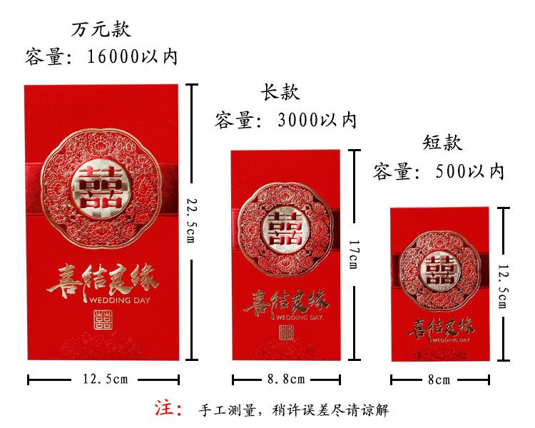 结婚红包创意个性塞门婚礼堵门利是封小号万元喜字红包风2020新款详情图3