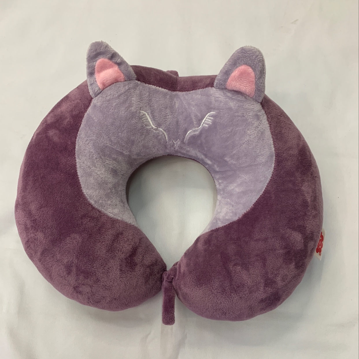 汽车头枕紫色小耳朵u型枕舒适睡觉头枕详情图1