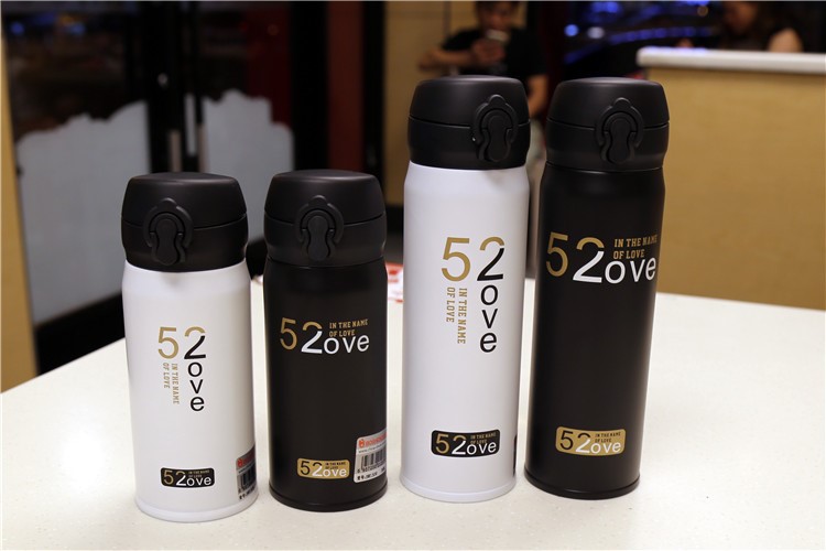 Creative pop-up advertising couple gift thermos cup cold cup