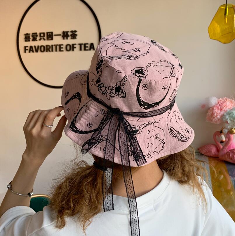 Fisherman Hat Summer Korean casual casual graffiti day series sunblock sunshade hat trend thumbnail