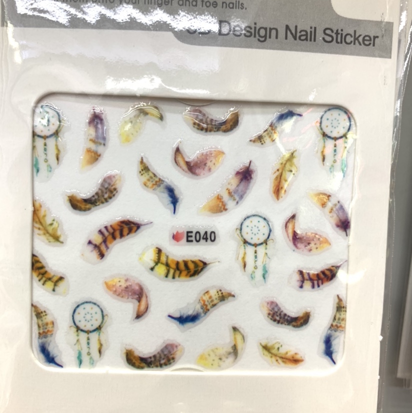 Coffee feather 3D sticker