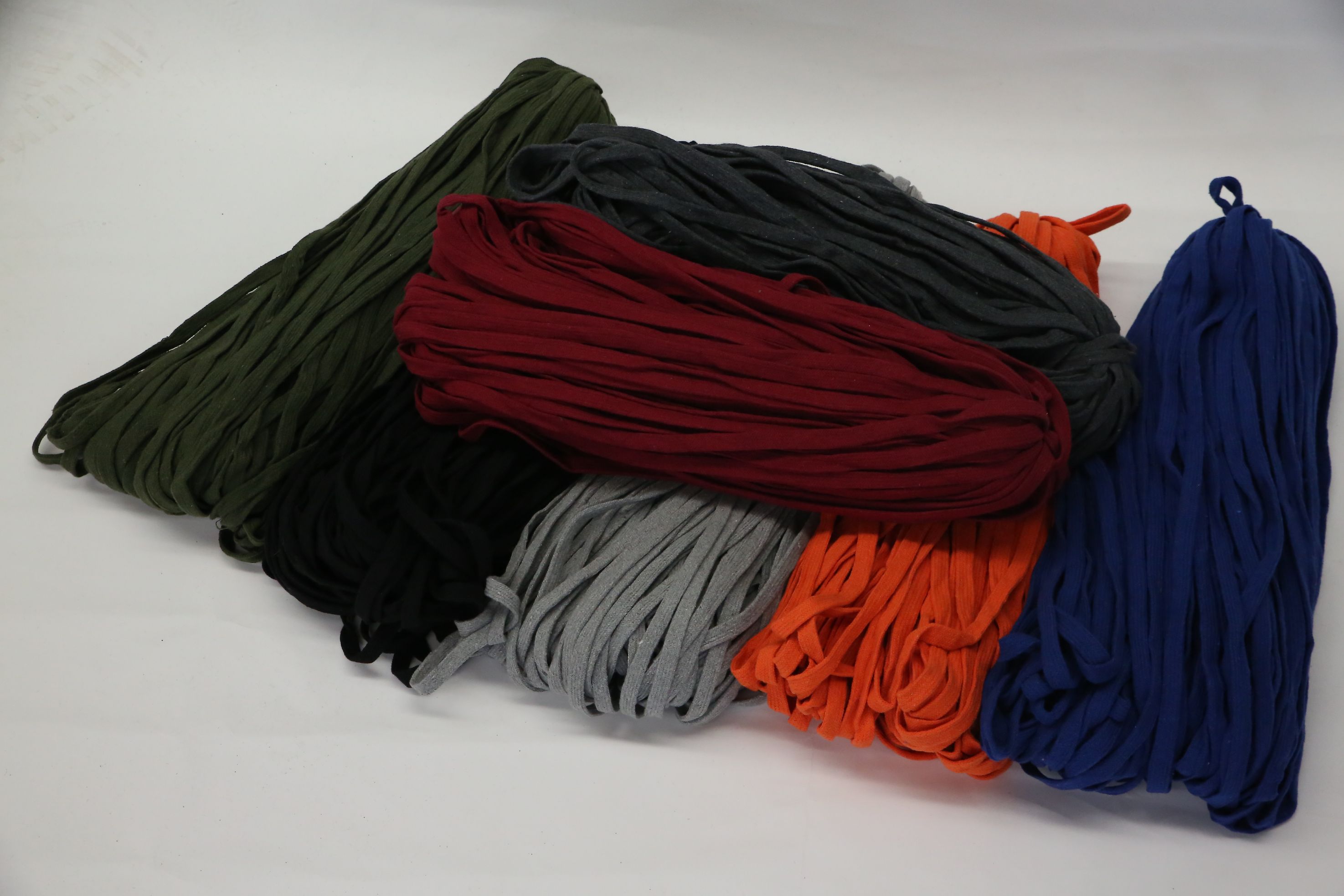 Colored Cotton Flat Rope 1Cm,1.2Cm1.5cm,2Cm.2.5cm Wide details Picture